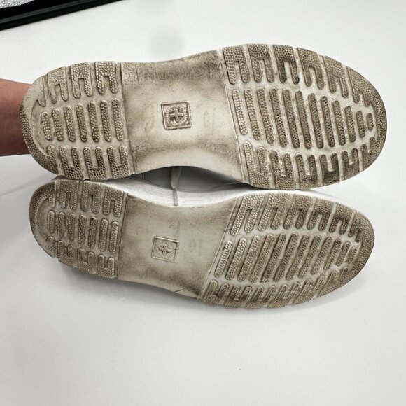 Dr. Martens Dante White Shoes Loafers Lace Up Sneakers Women's 7 Men's 6 Leather - Picture 5 of 8